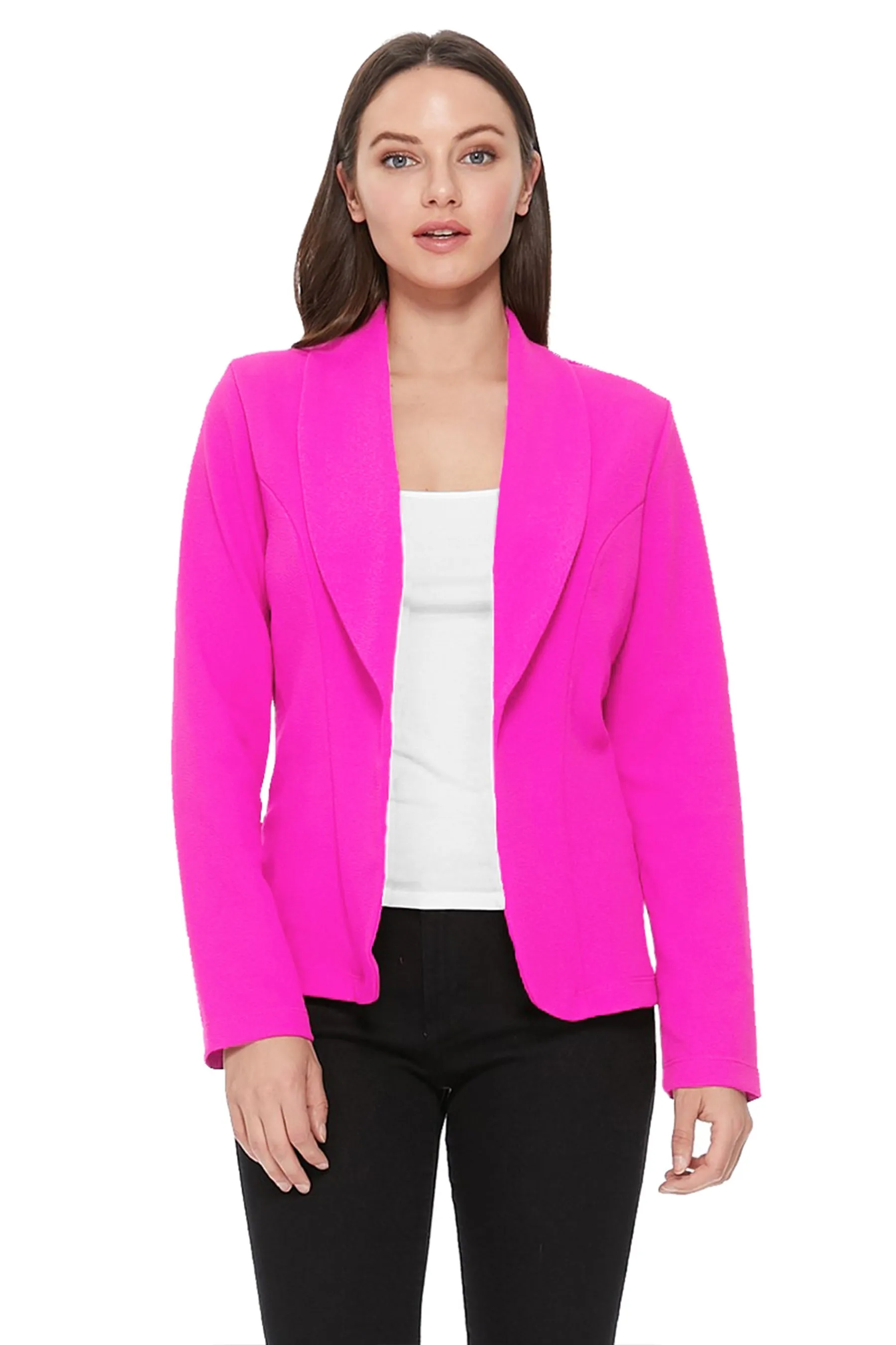 Women's Casual Long Sleeves Office Workwear Solid Blazer Jacket S-3XL
