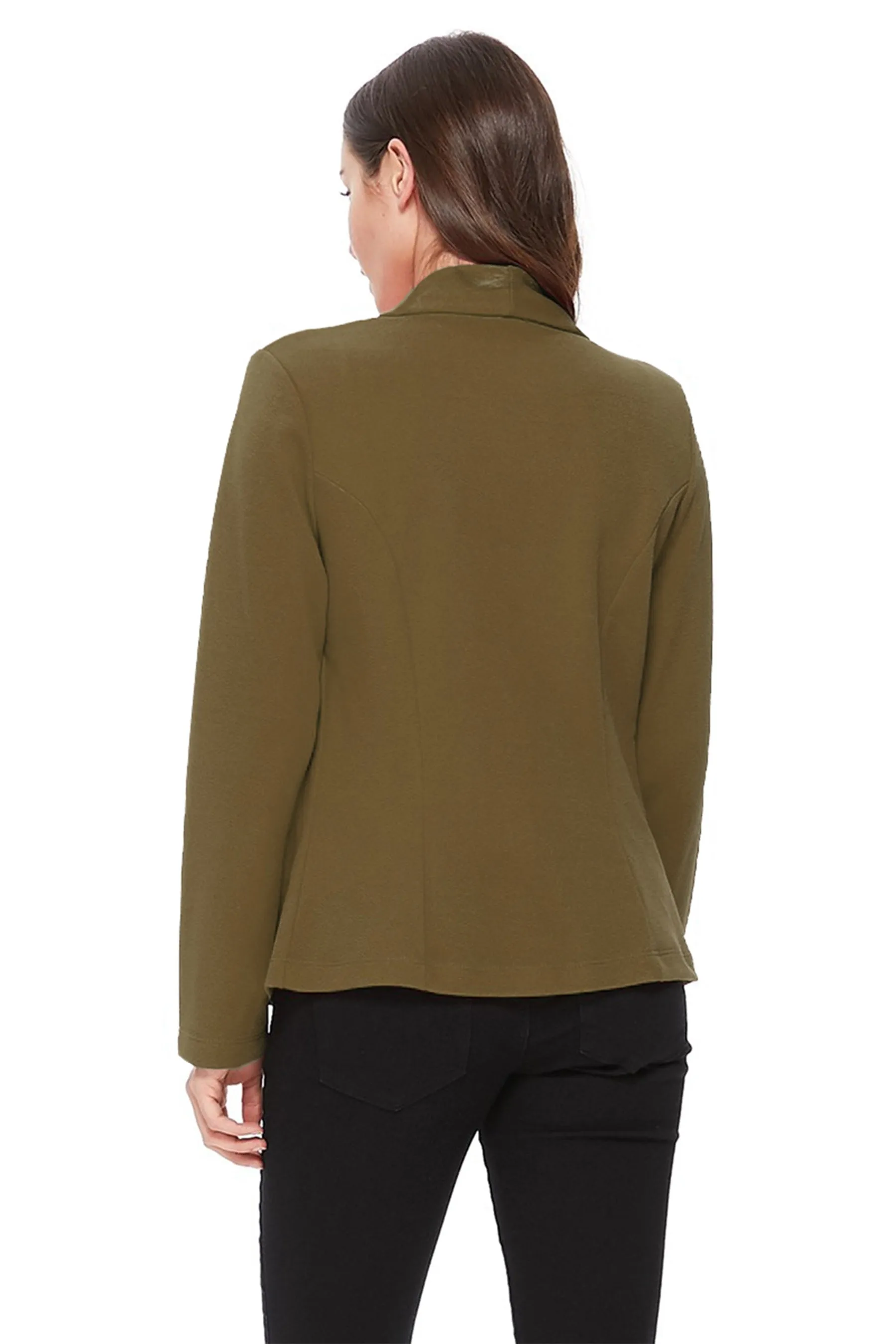 Women's Casual Long Sleeves Office Workwear Solid Blazer Jacket S-3XL
