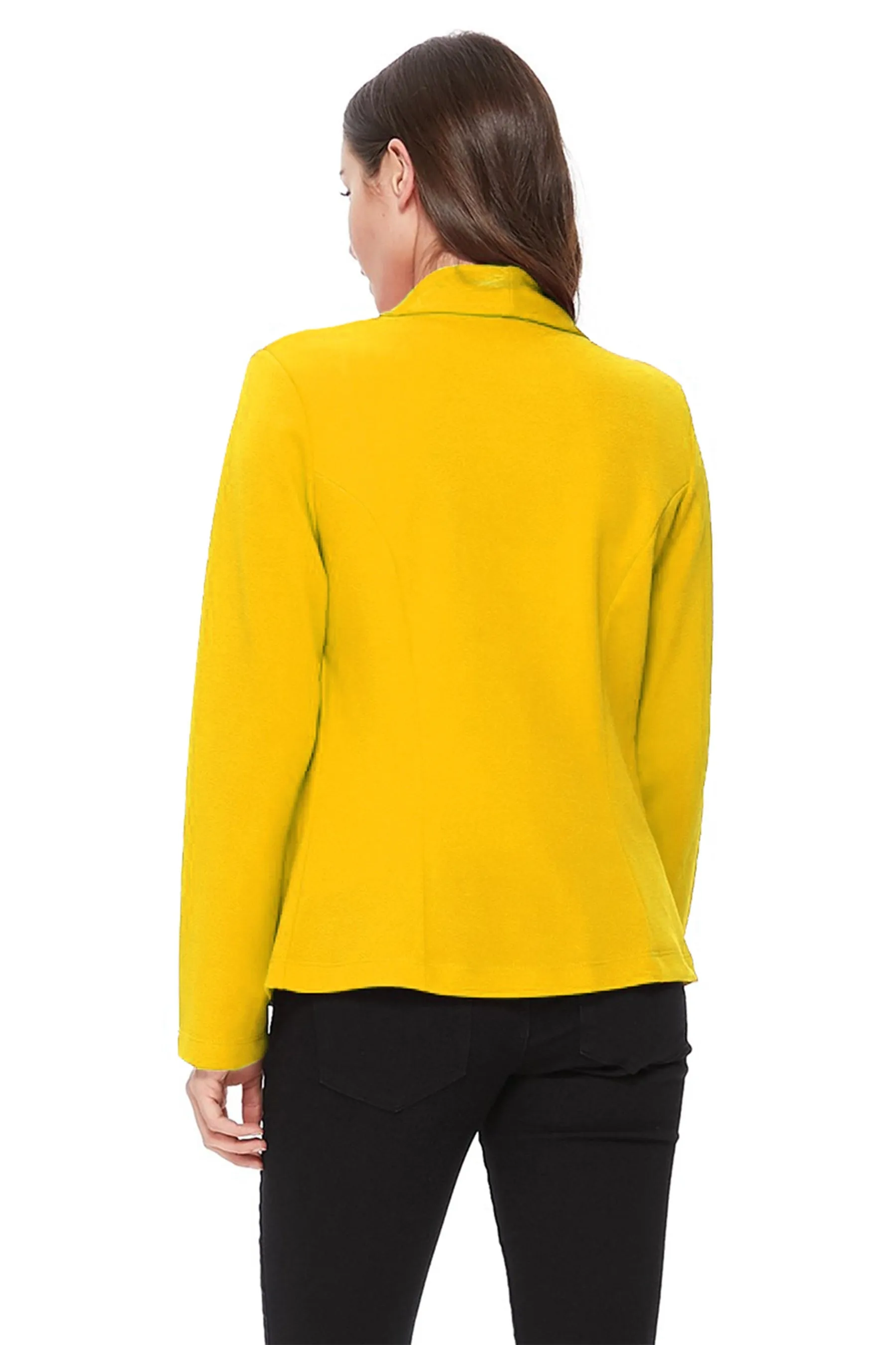 Women's Casual Long Sleeves Office Workwear Solid Blazer Jacket S-3XL