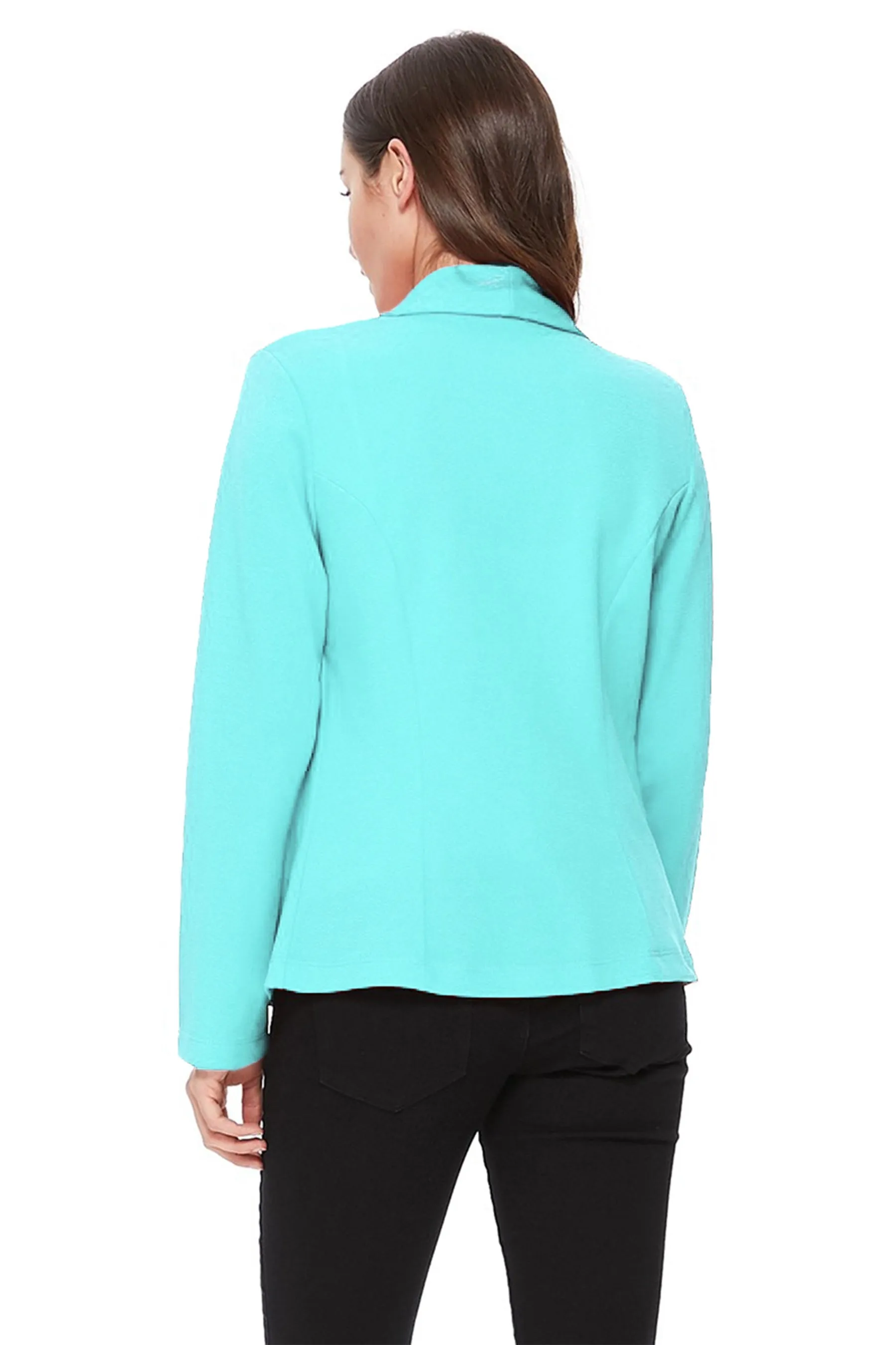 Women's Casual Long Sleeves Office Workwear Solid Blazer Jacket S-3XL