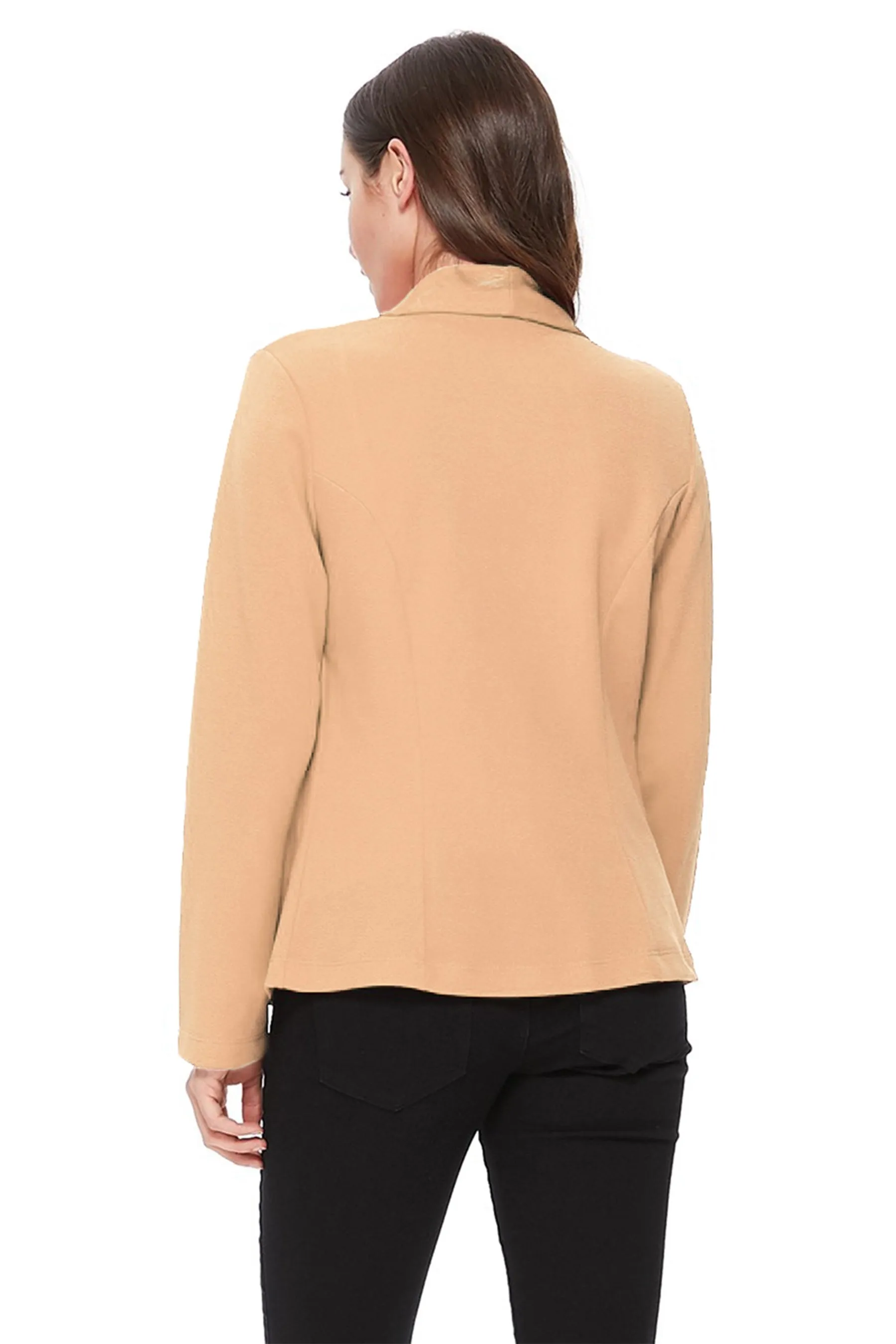 Women's Casual Long Sleeves Office Workwear Solid Blazer Jacket S-3XL