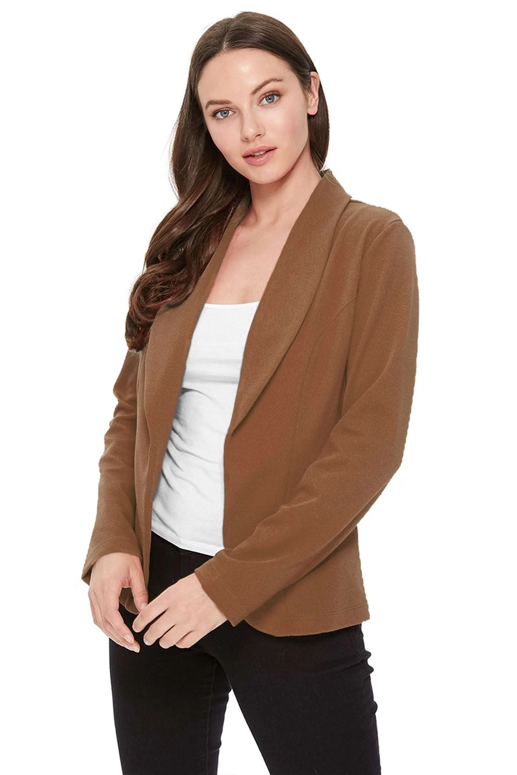 Women's Casual Long Sleeves Office Workwear Solid Blazer Jacket S-3XL