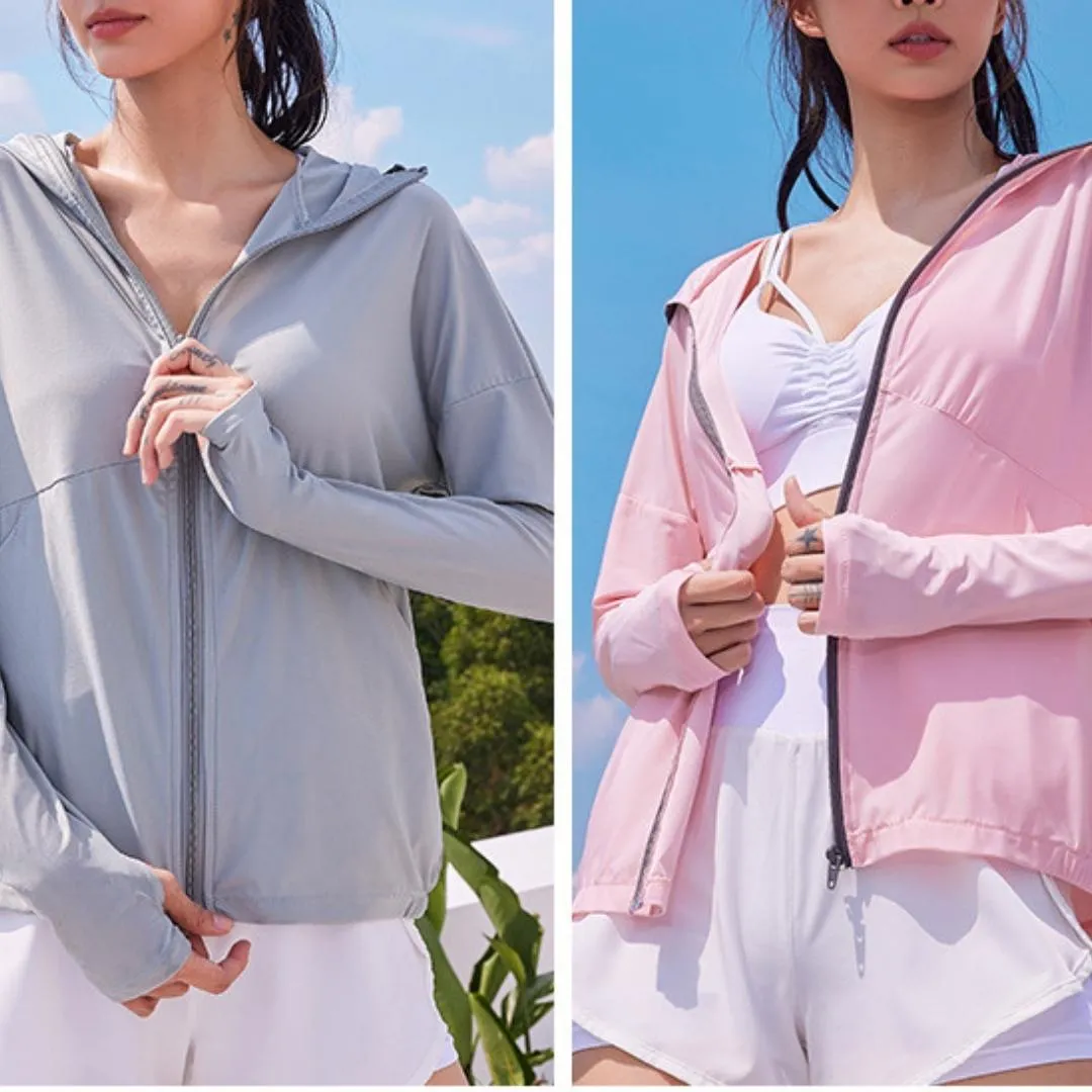 Women's UV Protection Full-zip Workout Jacket