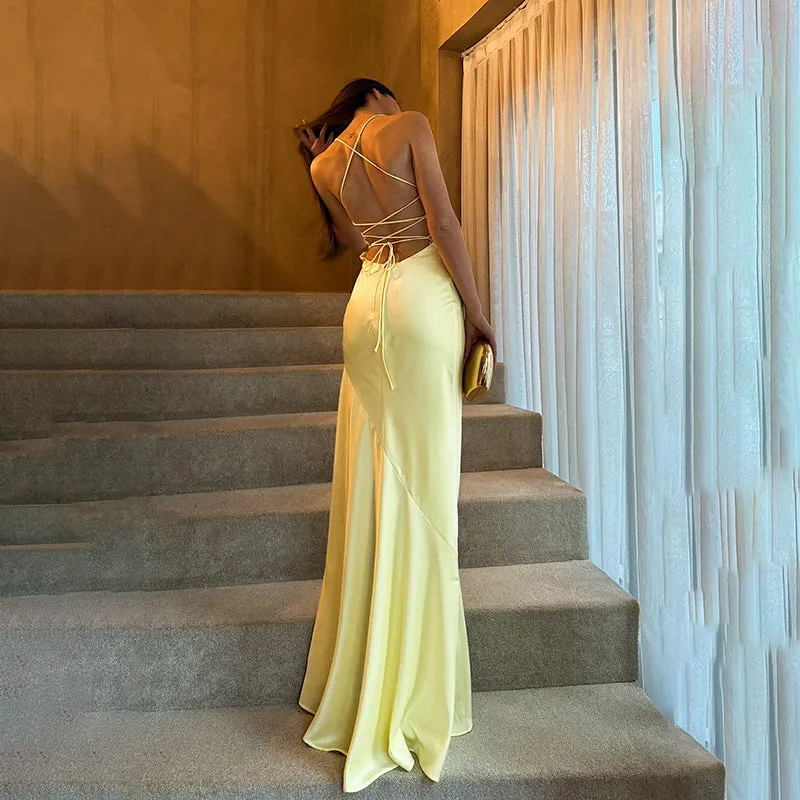 Yellow Tiered Flared Dress