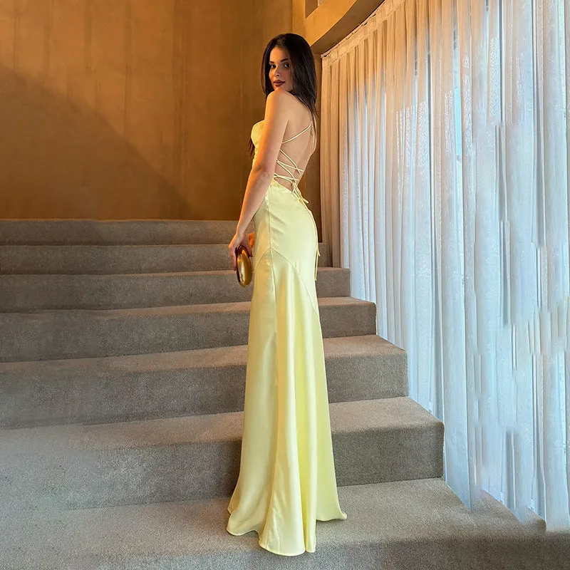 Yellow Tiered Flared Dress