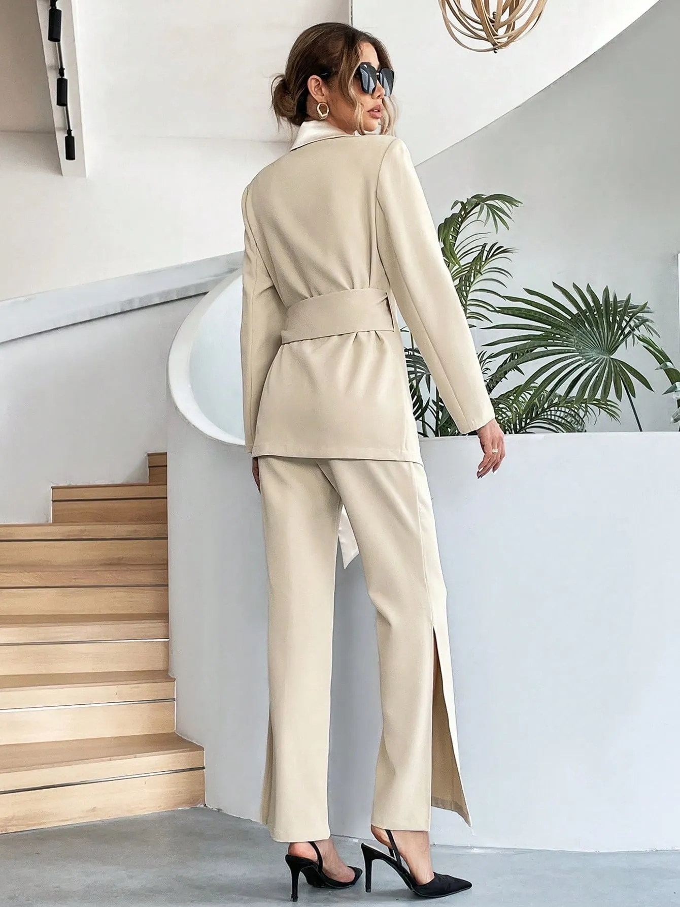 Zepri Tie-on Blazer & Split Pants