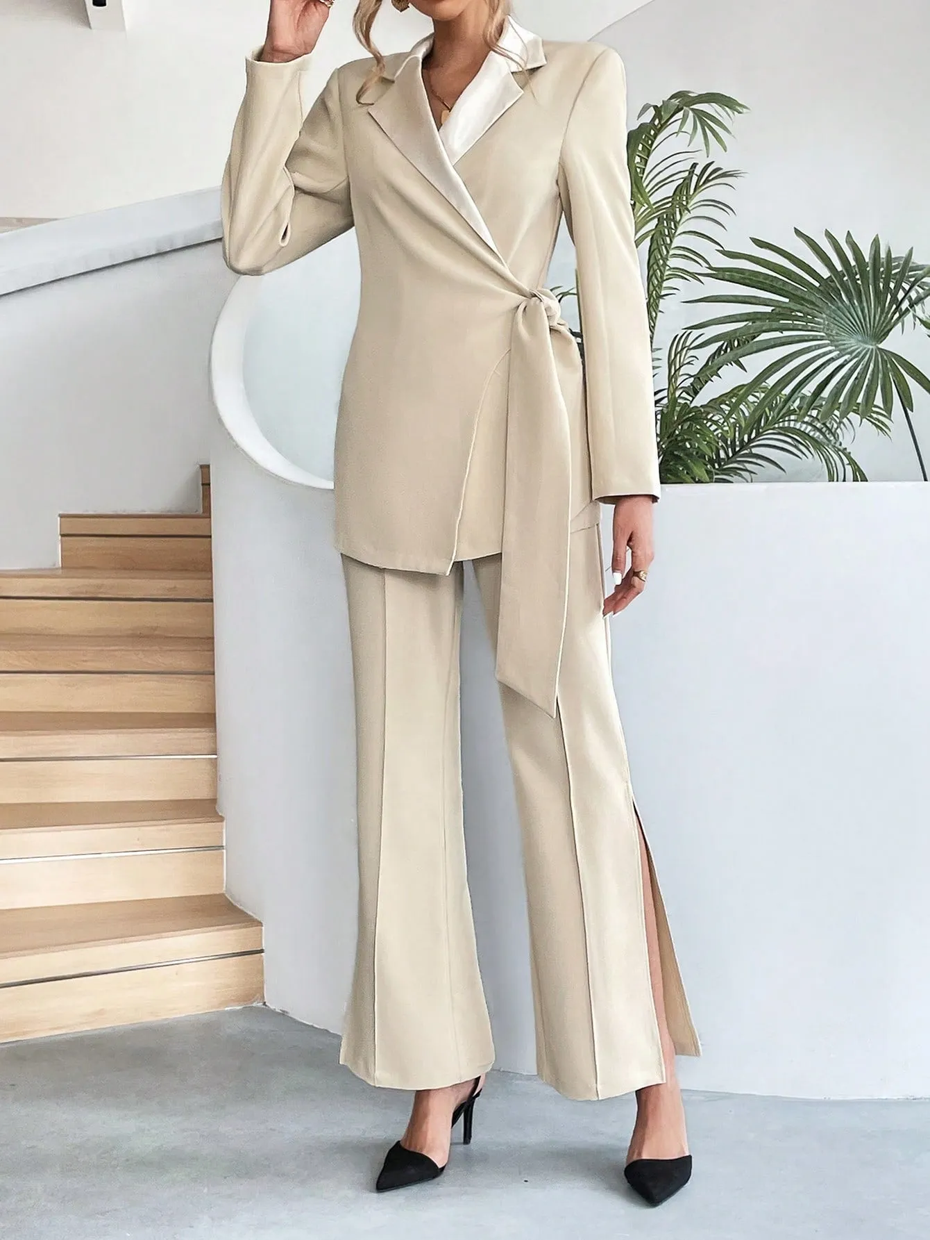 Zepri Tie-on Blazer & Split Pants