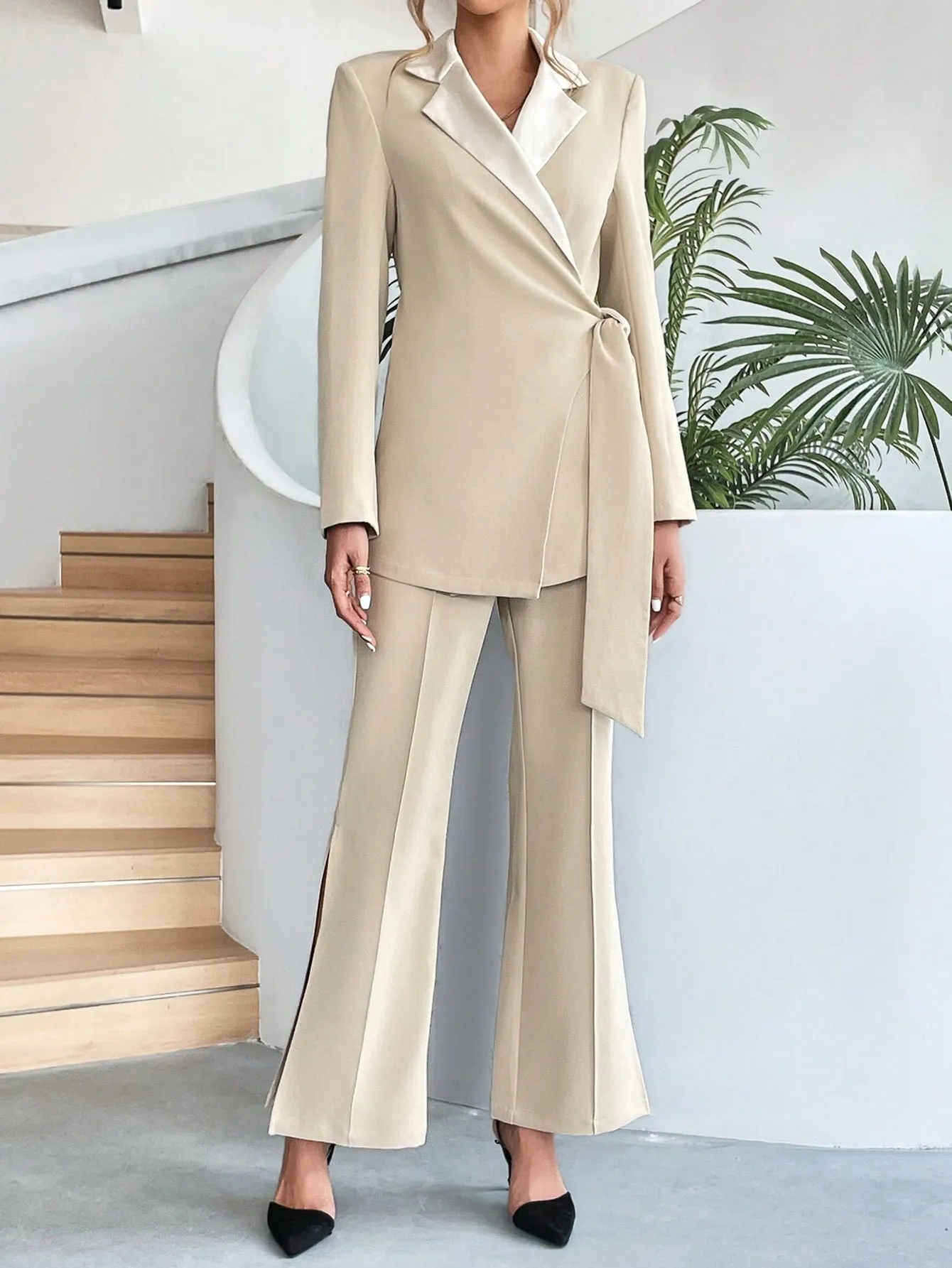 Zepri Tie-on Blazer & Split Pants