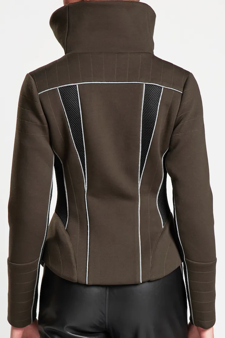 Zoom Bonded Knit Jacket - Olivine